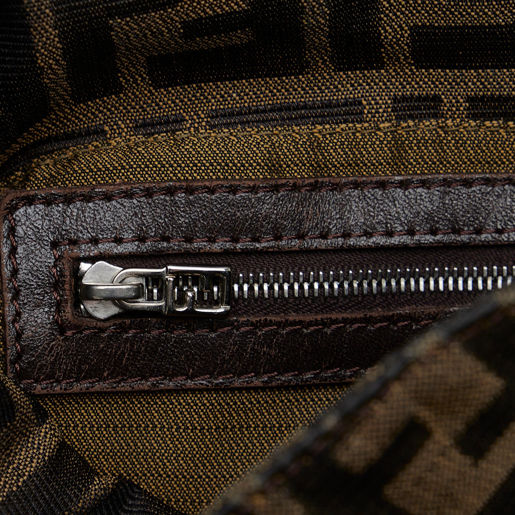 Fendi Zucca Double Flap Shoulder Bag (SHG-LACYHN)