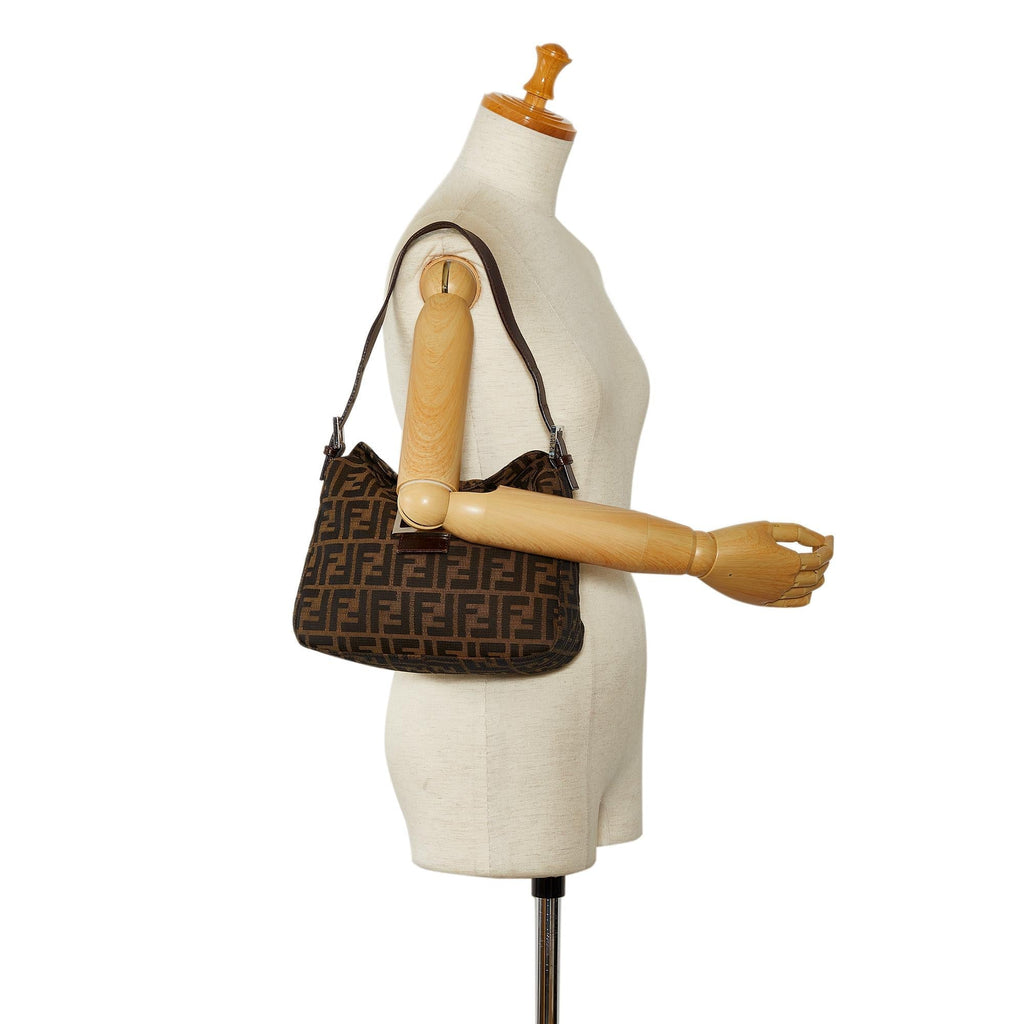 Fendi Zucca Double Flap Shoulder Bag (SHG-oSvq5T)
