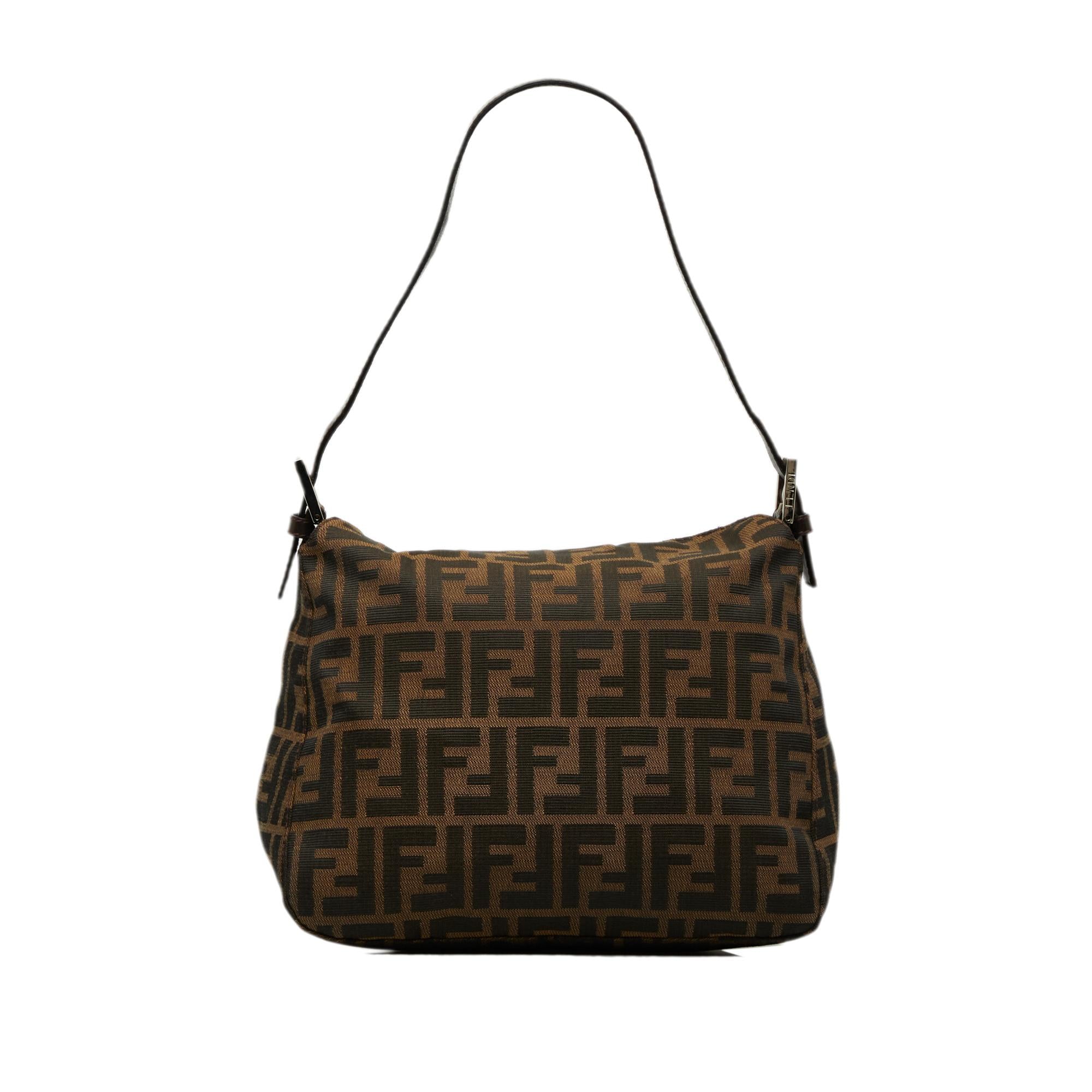 Fendi Zucca Double Flap Shoulder Bag (SHG-dEDjEu)