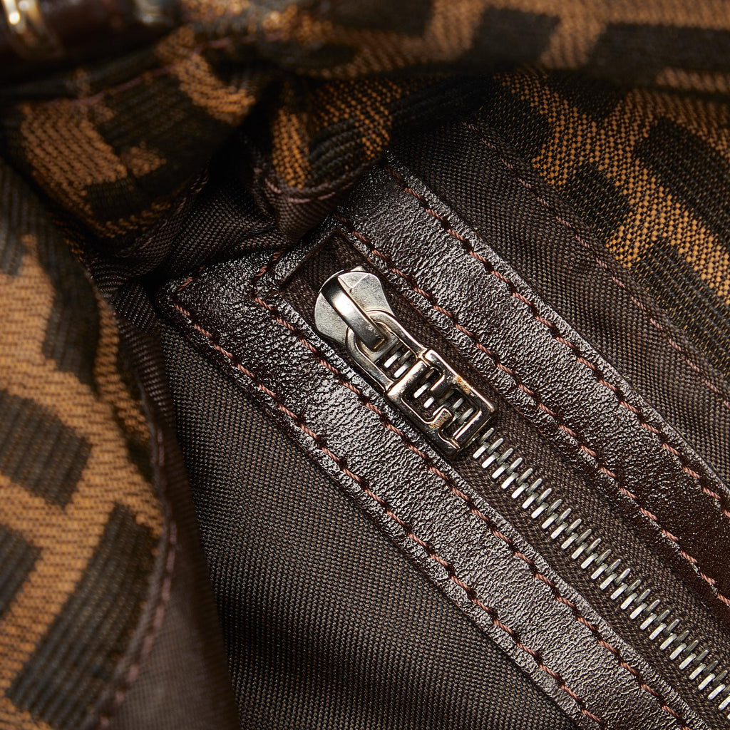 Fendi Zucca Double Flap Shoulder Bag (SHG-dEDjEu)