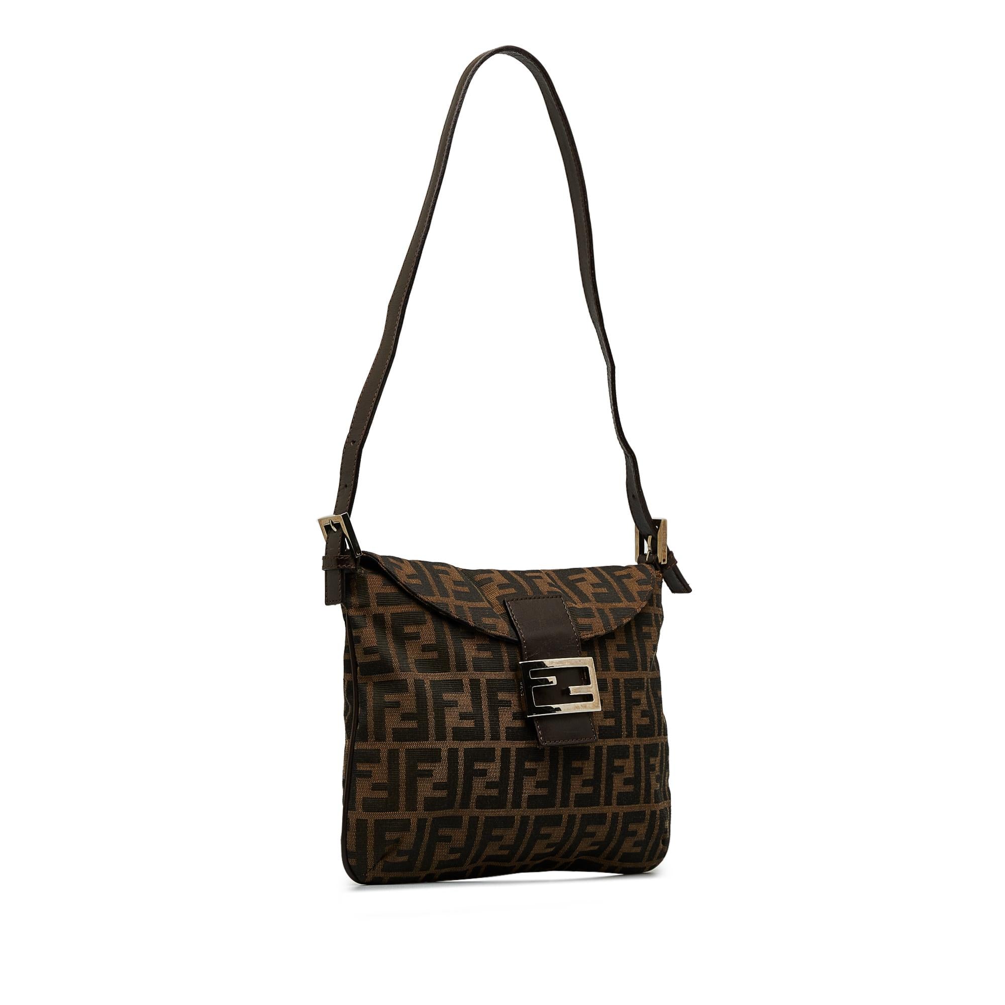 Fendi Zucca Double Flap Shoulder Bag (SHG-3yfrKu)