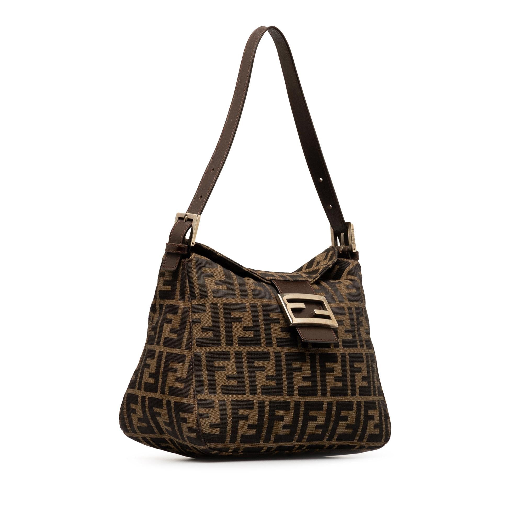 Fendi Zucca Double Flap Shoulder Bag (SHG-iLiG0w)