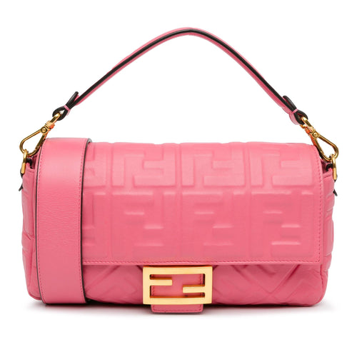 Fendi Zucca Embossed Baguette Satchel (SHG-PnP7Su)