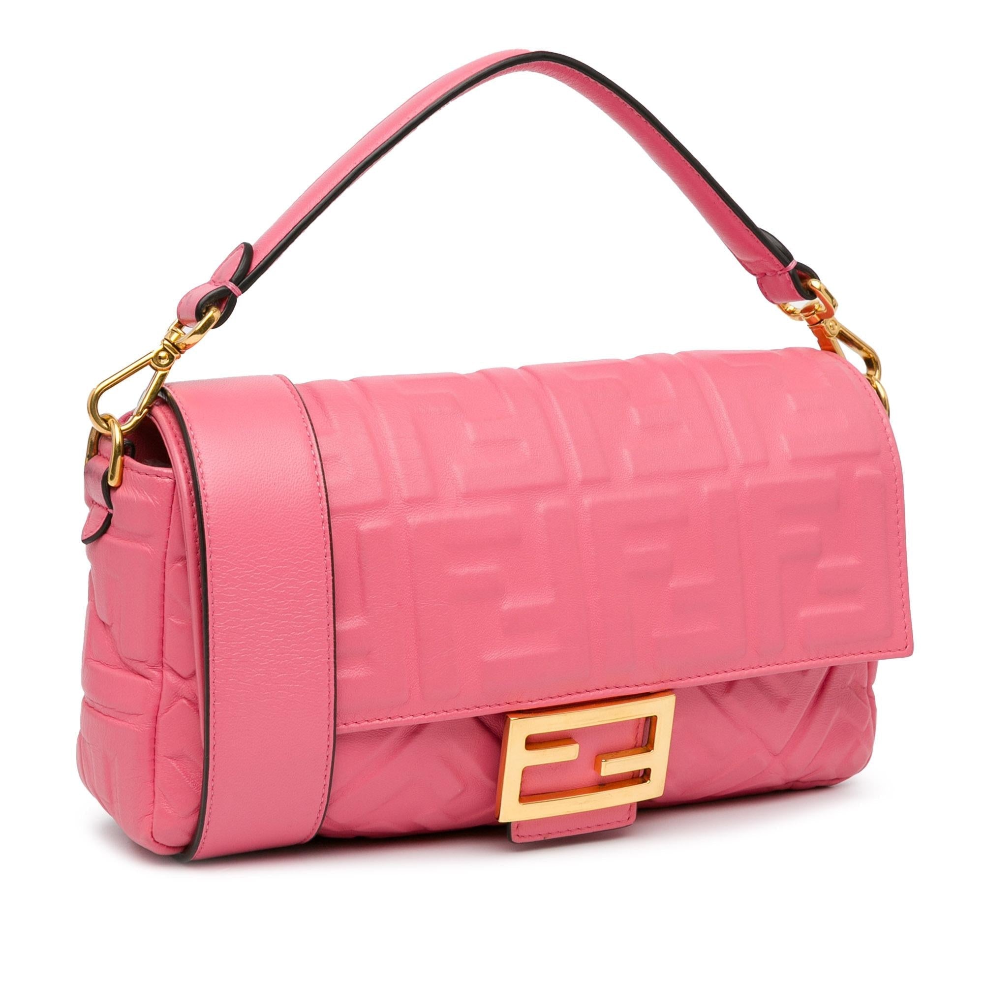 Fendi Zucca Embossed Baguette Satchel (SHG-PnP7Su)