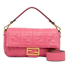Fendi Zucca Embossed Baguette Satchel (SHG-dNovMe)