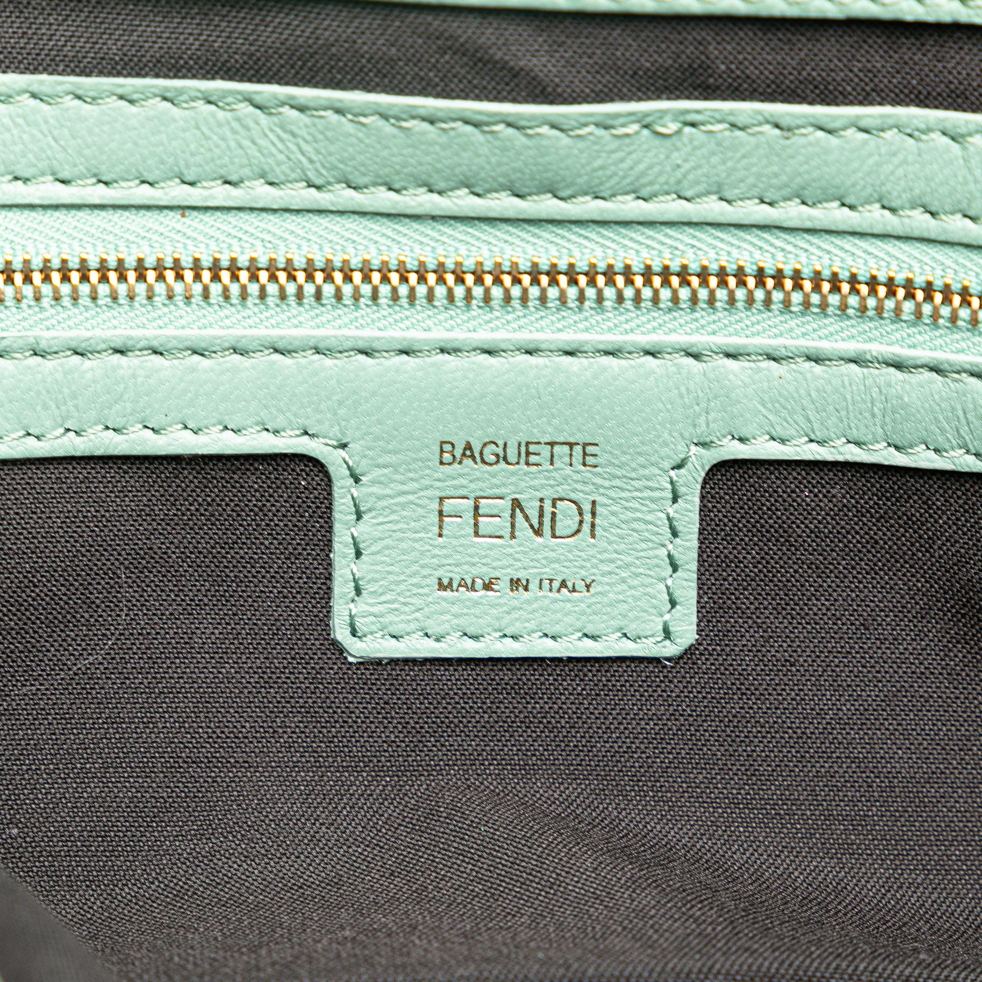 Fendi Zucca Embossed Baguette Satchel (SHG-GbOflU)