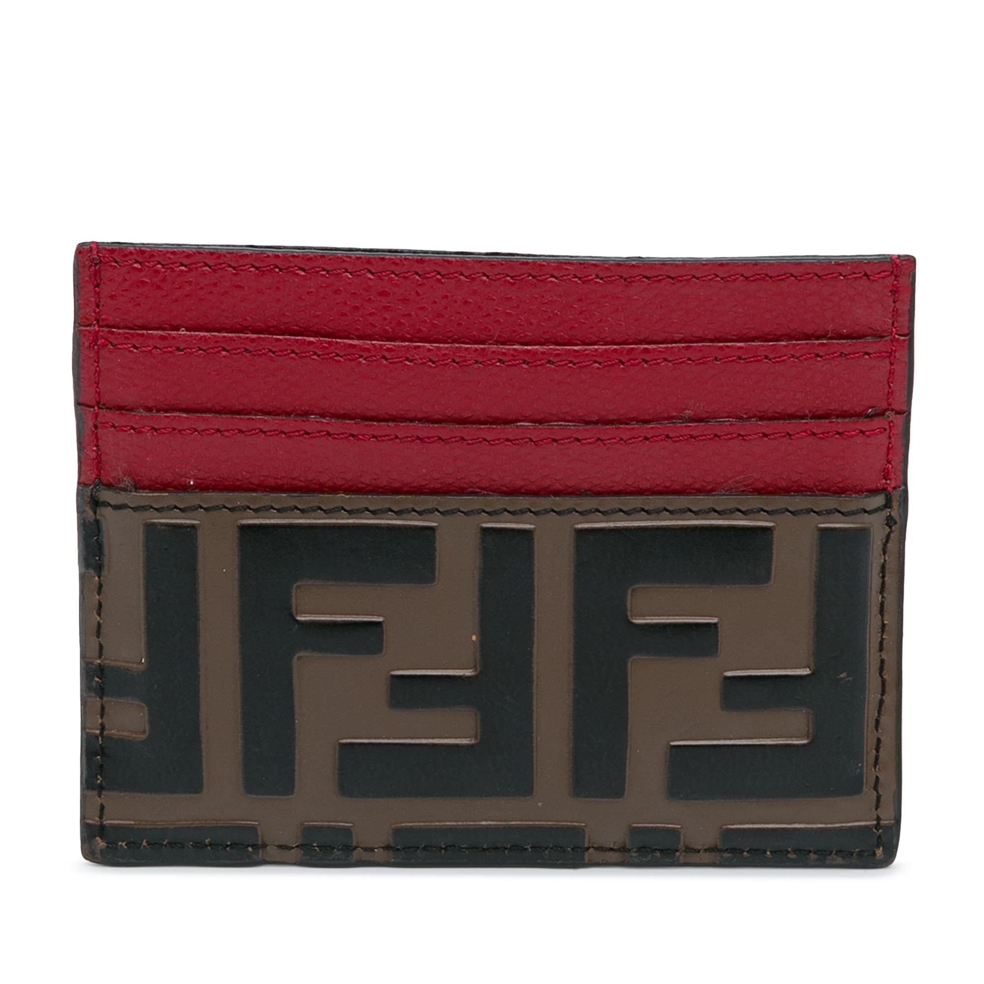 Fendi Zucca  Embossed Card Holder (SHG-NGm9kH)