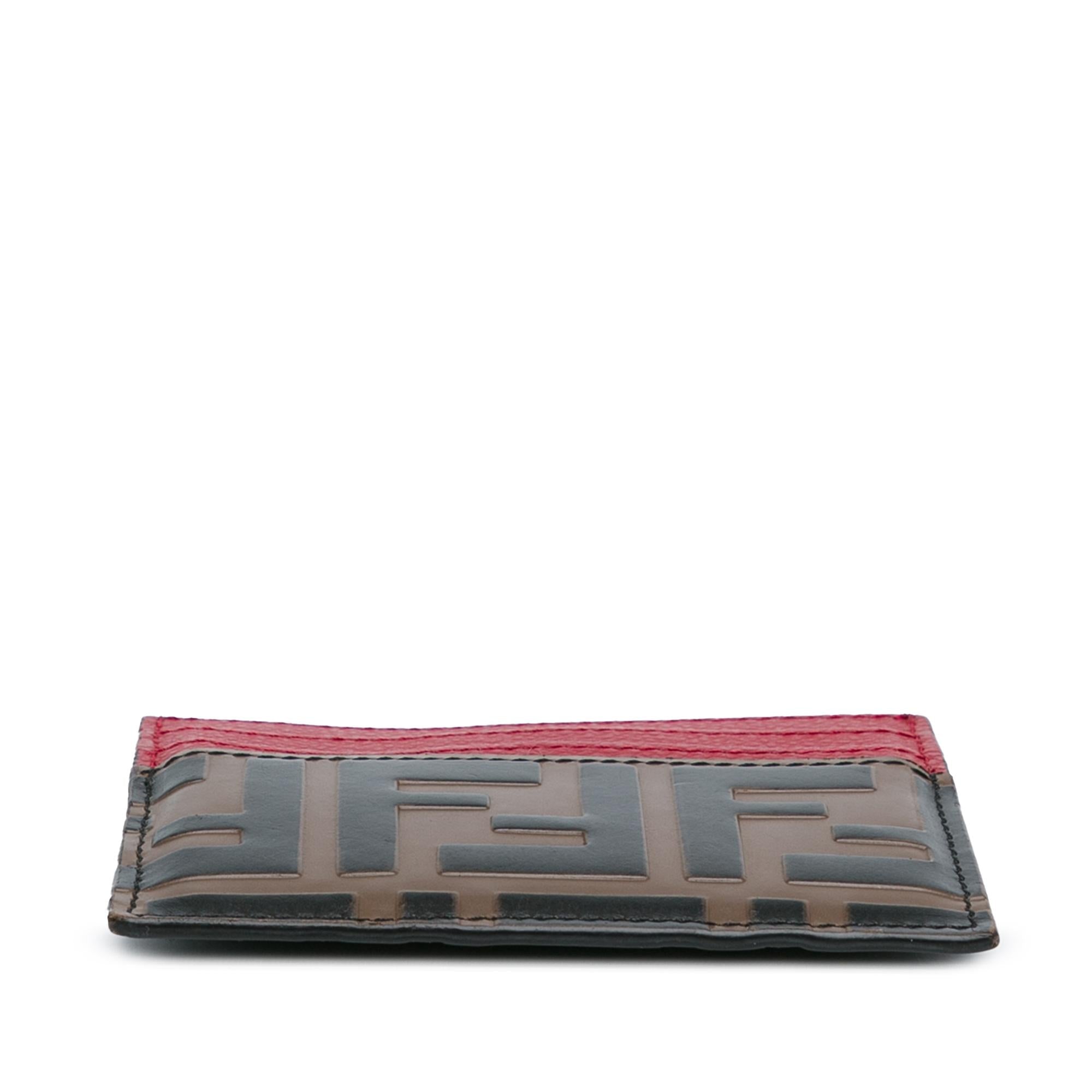Fendi Zucca  Embossed Card Holder (SHG-NGm9kH)