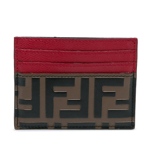 Fendi Zucca  Embossed Card Holder (SHG-NGm9kH)