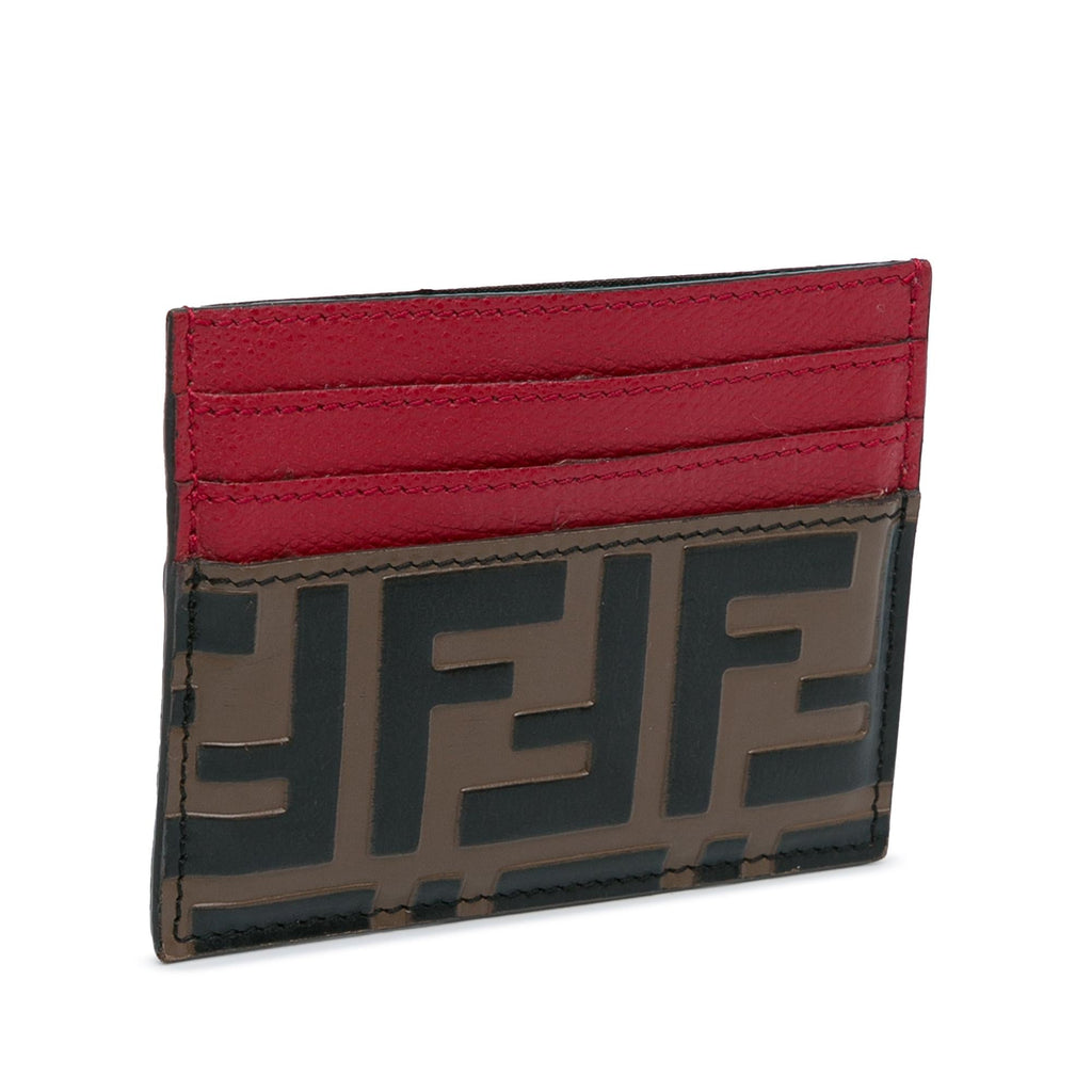 Fendi Zucca  Embossed Card Holder (SHG-NGm9kH)