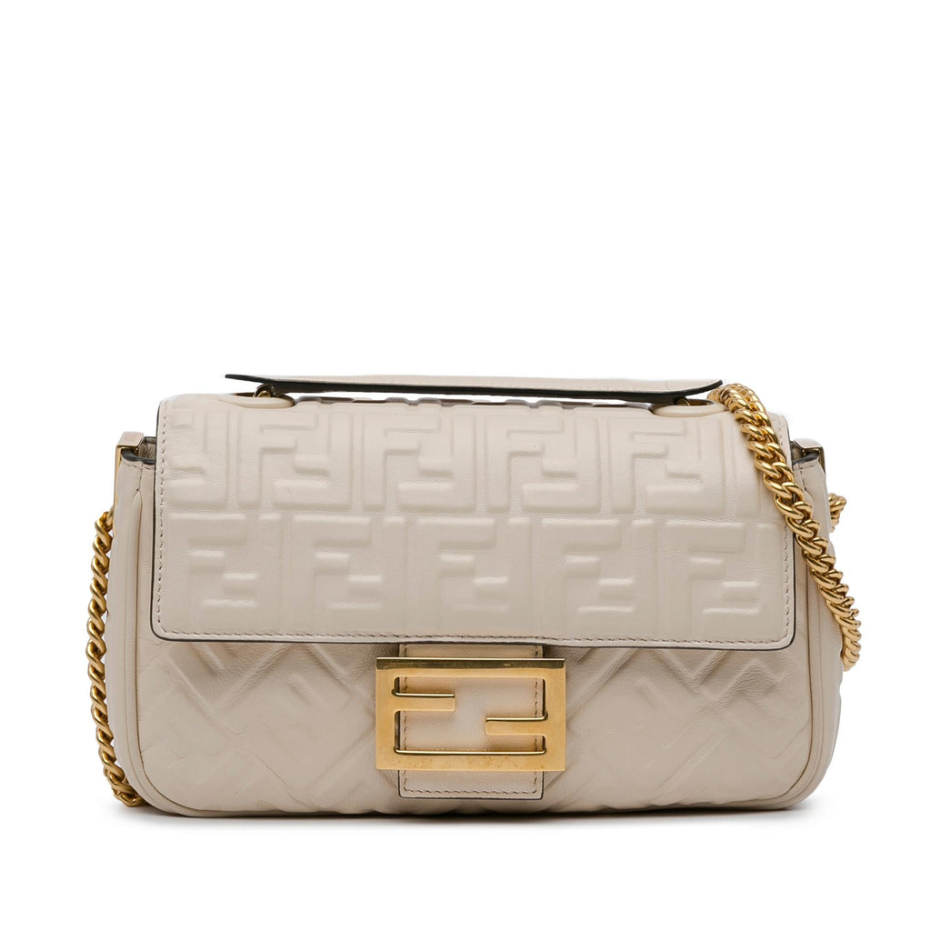 Fendi Zucca Embossed Chain Midi Baguette (SHG-InpXQw)