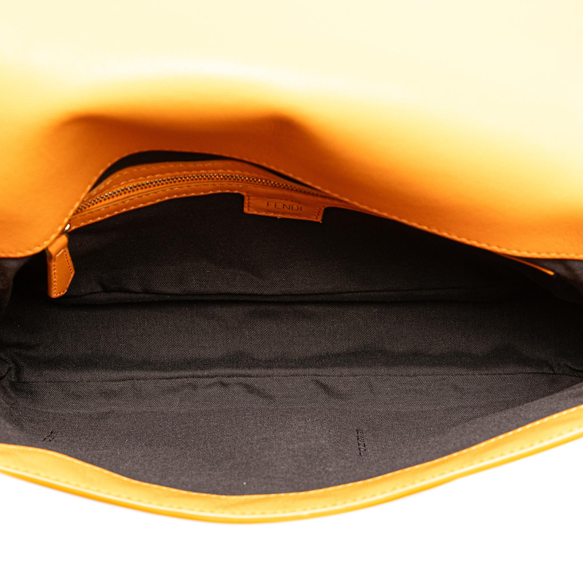 Fendi Zucca Embossed Leather Baguette Satchel (SHG-MbmqD4)