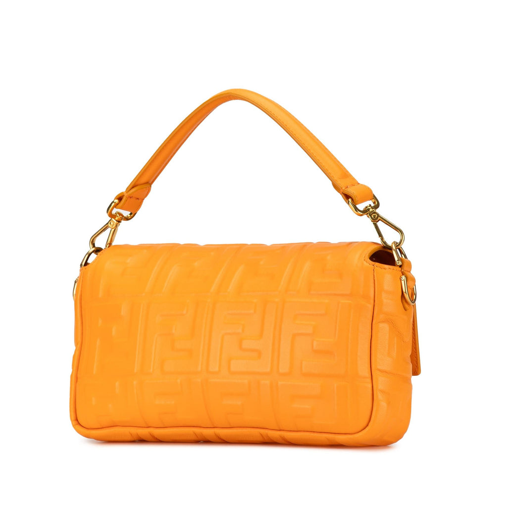 Fendi Zucca Embossed Leather Baguette Satchel (SHG-MbmqD4)