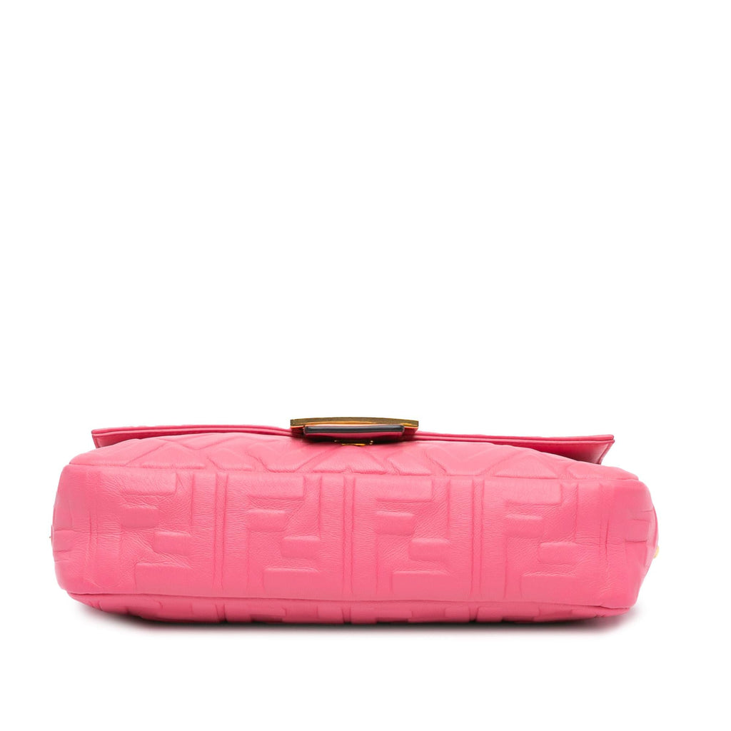Fendi Zucca Embossed Leather Baguette Satchel (SHG-HnRyP4)