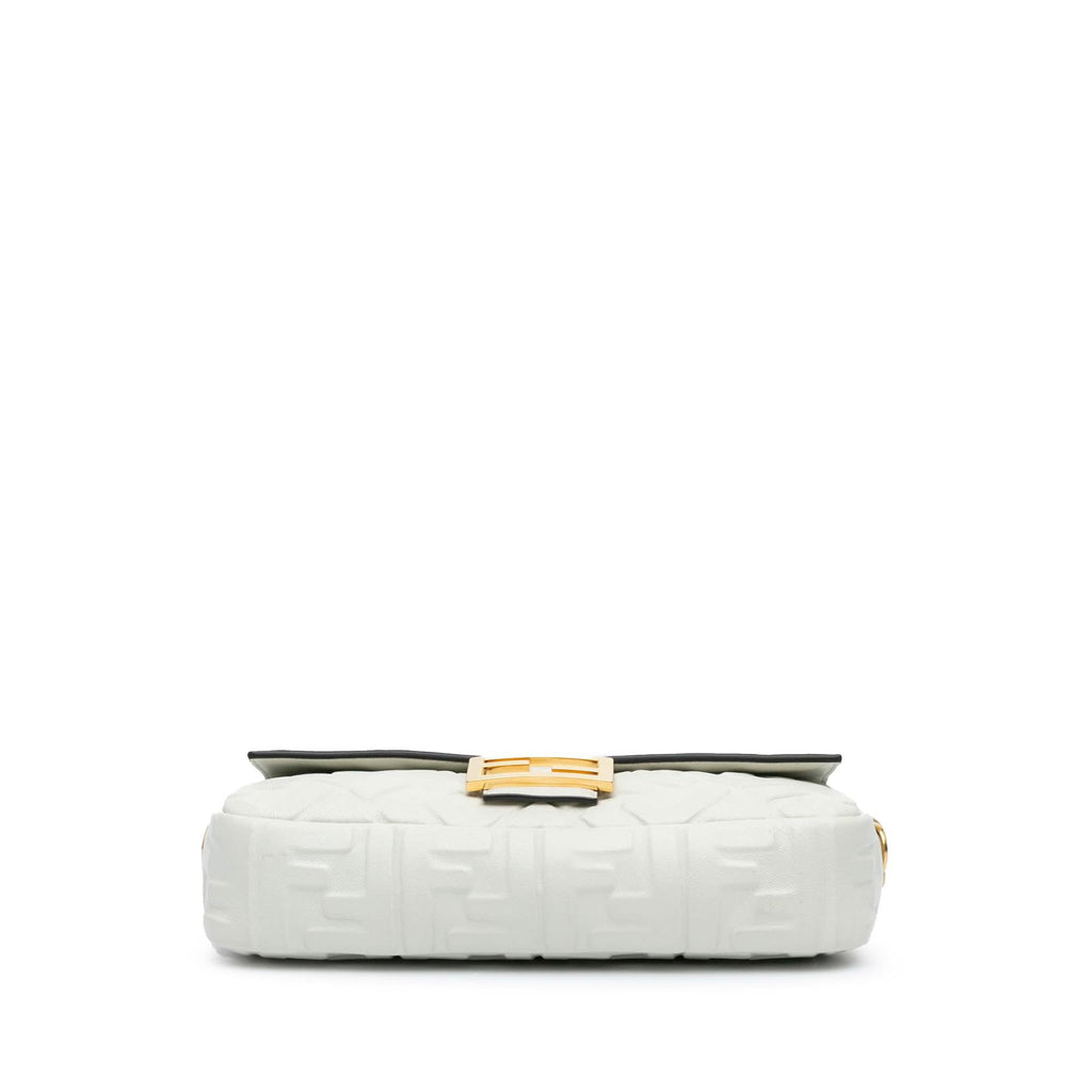 Fendi Zucca Embossed Leather Baguette Satchel (SHG-sozXYL)