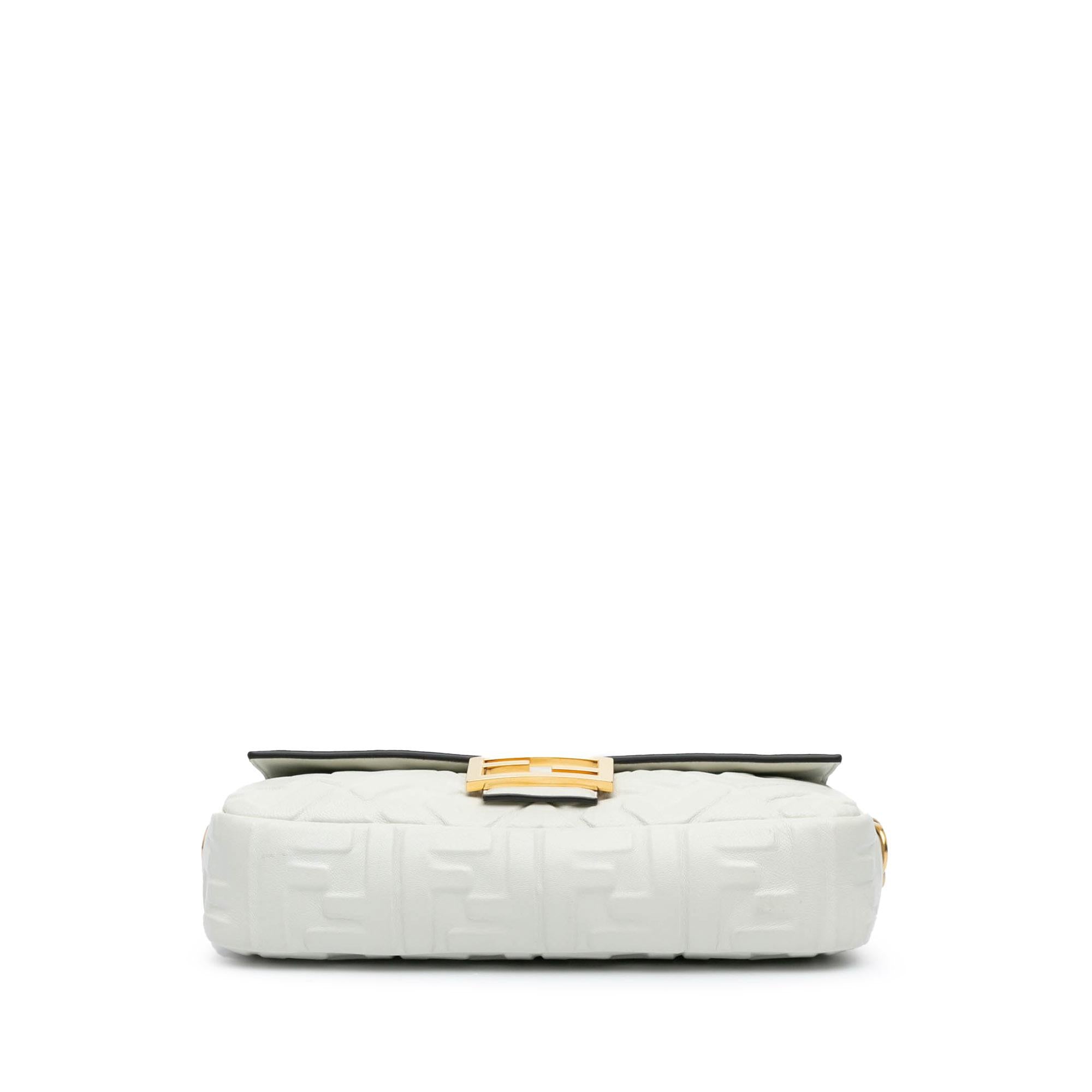 Fendi Zucca Embossed Leather Baguette Satchel (SHG-sozXYL)