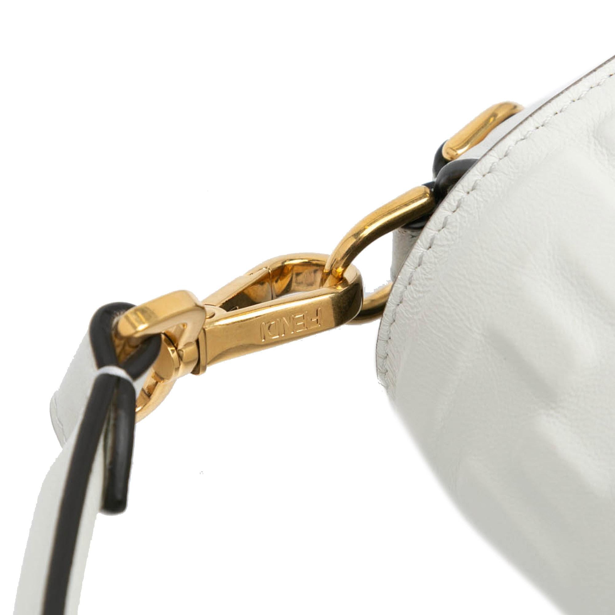 Fendi Zucca Embossed Leather Baguette Satchel (SHG-sozXYL)