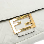 Fendi Zucca Embossed Leather Baguette Satchel (SHG-sozXYL)