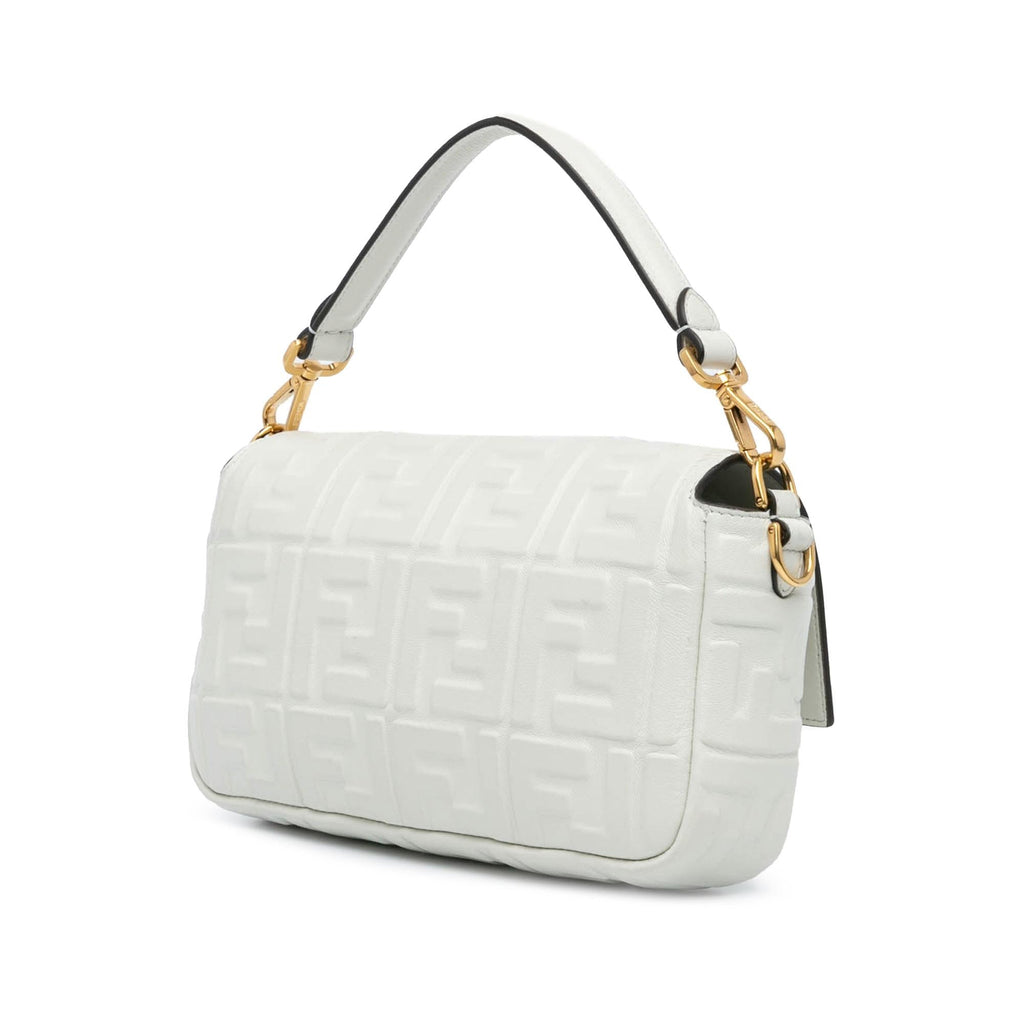Fendi Zucca Embossed Leather Baguette Satchel (SHG-sozXYL)
