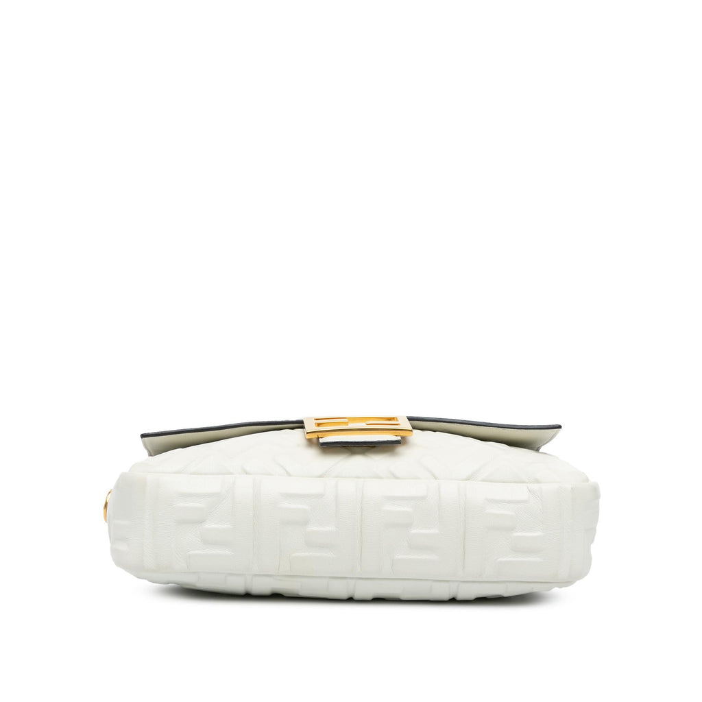 Fendi Zucca Embossed Leather Baguette Satchel (SHG-ex1bOT)