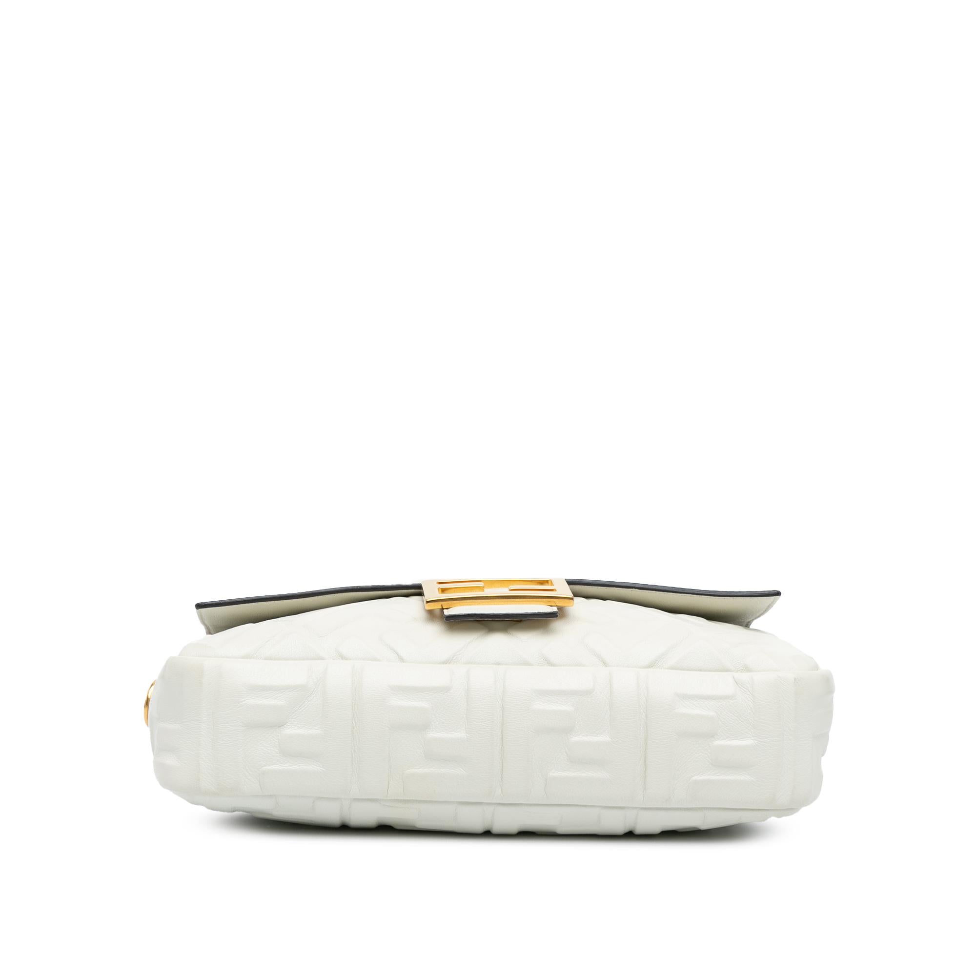 Fendi Zucca Embossed Leather Baguette Satchel (SHG-ex1bOT)