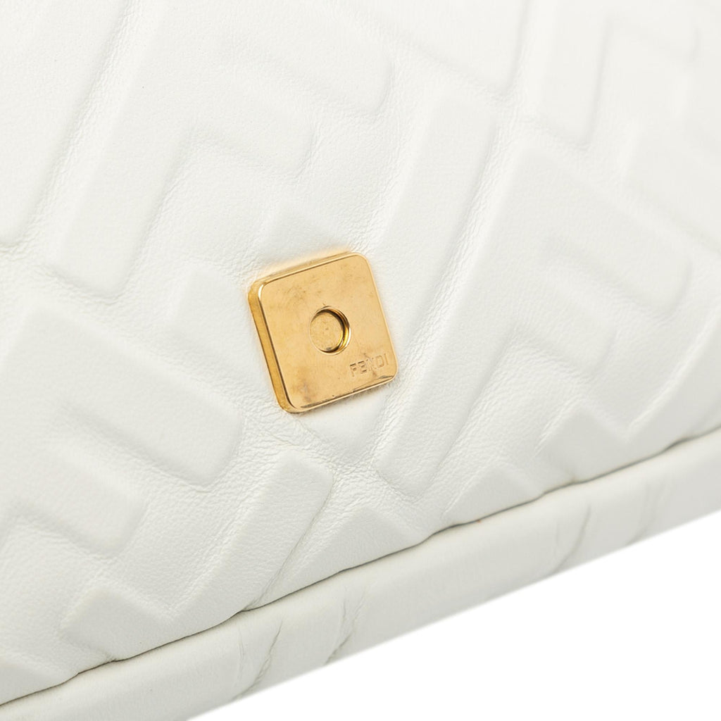 Fendi Zucca Embossed Leather Baguette Satchel (SHG-ex1bOT)