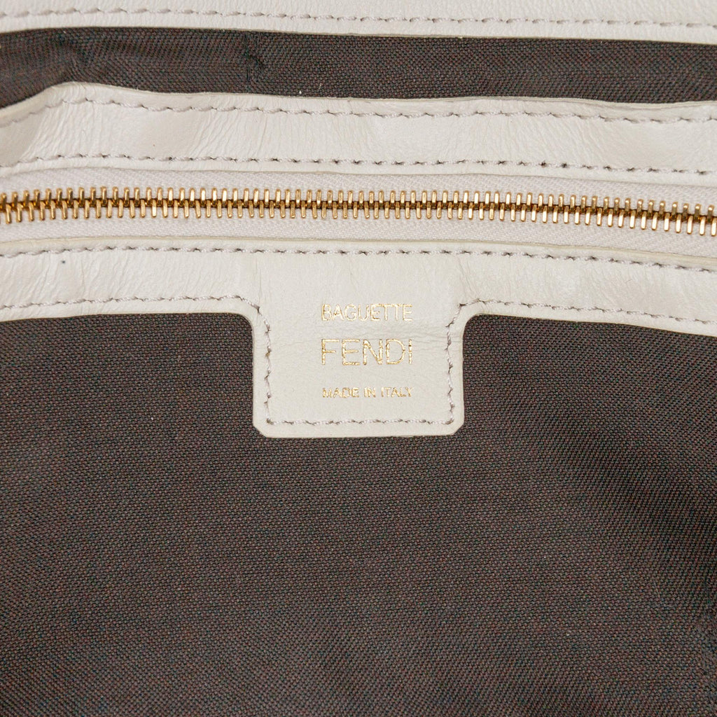 Fendi Zucca Embossed Leather Baguette Satchel (SHG-ex1bOT)