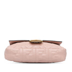 Fendi Zucca Embossed Leather Baguette Satchel