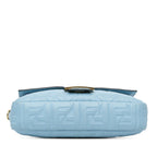 Fendi Zucca Embossed Leather Baguette Satchel
