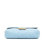 Fendi Zucca Embossed Leather Baguette Satchel