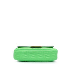 Fendi Zucca Embossed Leather Chain Midi Baguette (SHG-zuLes4)