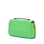 Fendi Zucca Embossed Leather Chain Midi Baguette (SHG-zuLes4)