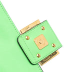 Fendi Zucca Embossed Leather Chain Midi Baguette (SHG-dpPjua)