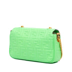 Fendi Zucca Embossed Leather Chain Midi Baguette (SHG-dpPjua)