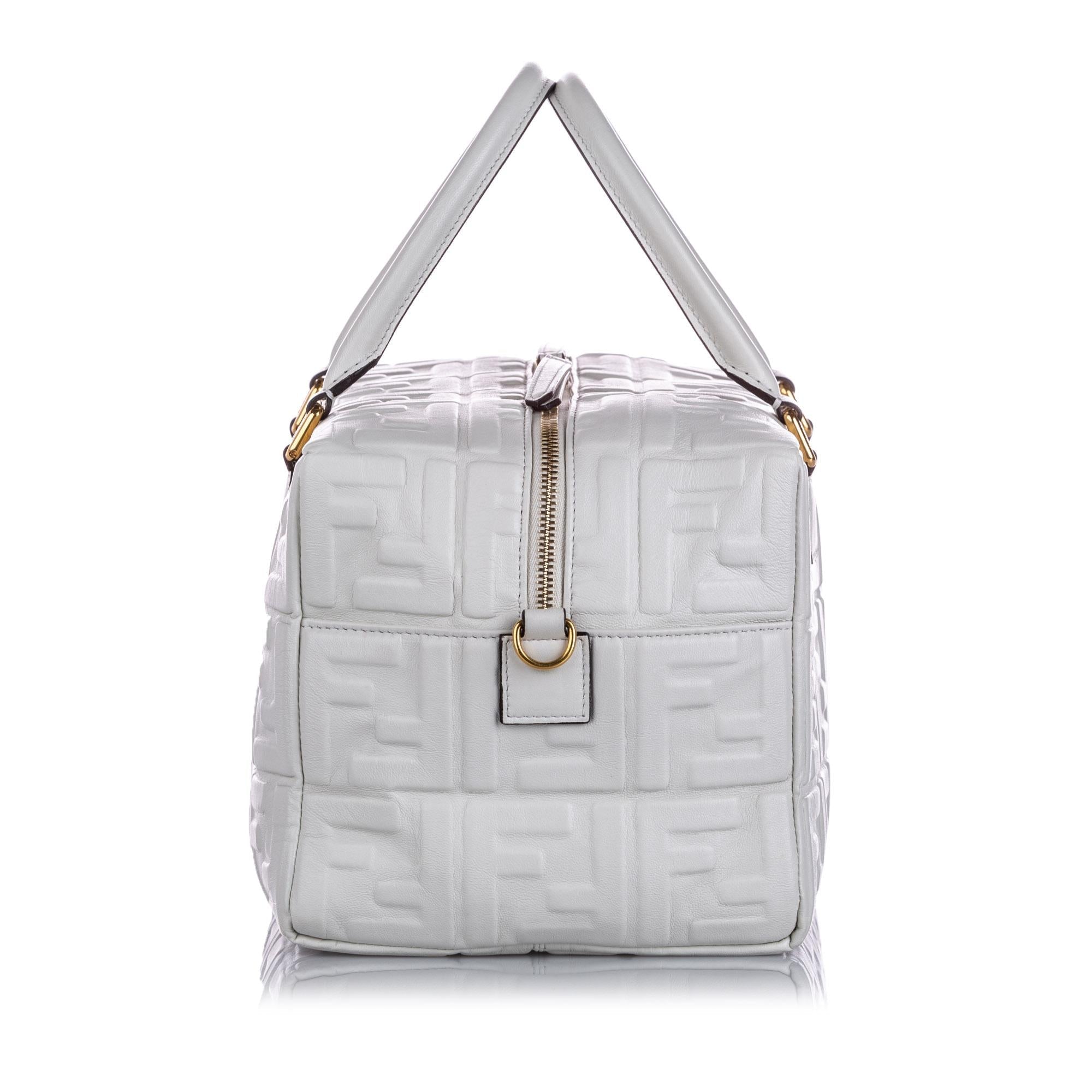 Fendi Zucca Embossed Leather Satchel (SHG-15966)
