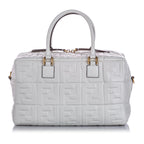 Fendi Zucca Embossed Leather Satchel (SHG-15966)
