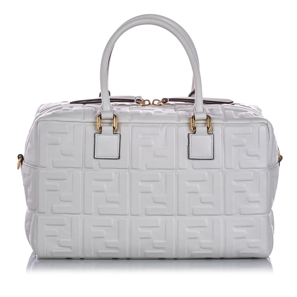 Fendi Zucca Embossed Leather Satchel (SHG-15966)