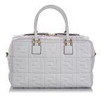 Fendi Zucca Embossed Leather Satchel (SHG-15966)