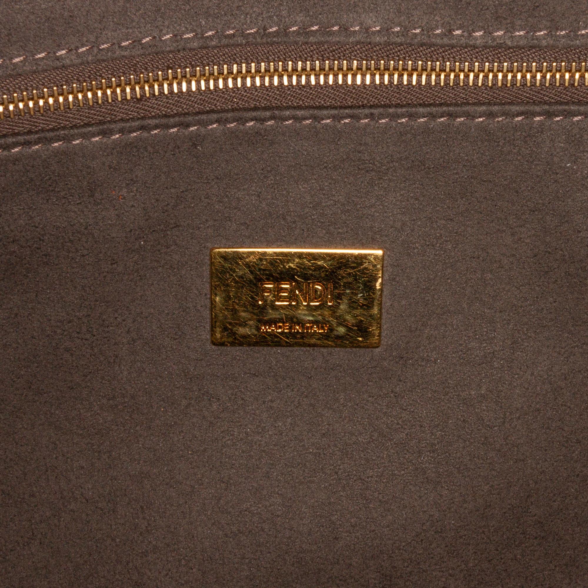 Fendi Zucca Embossed Leather Satchel (SHG-Th9GBp)