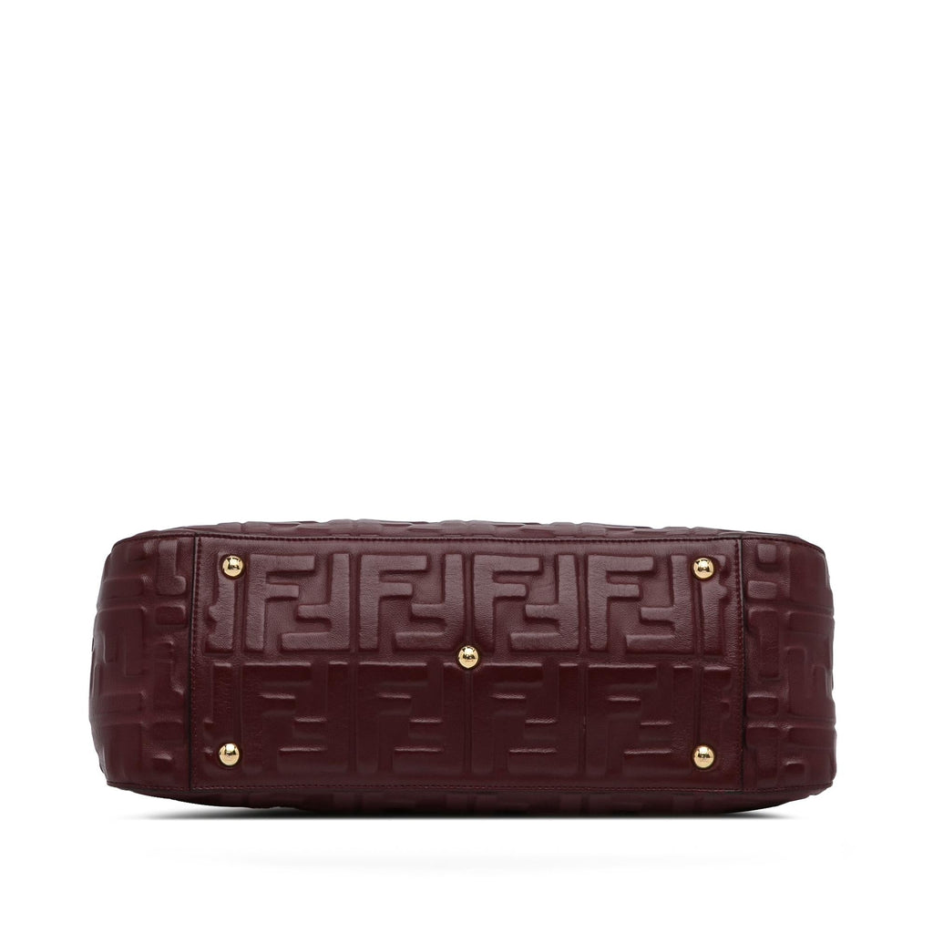 Fendi Zucca Embossed Leather Satchel (SHG-Th9GBp)
