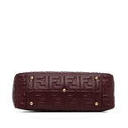 Fendi Zucca Embossed Leather Satchel (SHG-Th9GBp)