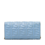 Fendi Zucca Embossed Leather Wallet on Chain (SHG-KieunS)