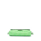 Fendi Zucca Embossed Stitched Leather Baguette Satchel (SHG-70BB03)