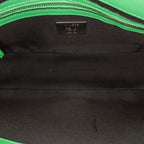 Fendi Zucca Embossed Stitched Leather Baguette Satchel