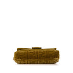 Fendi Zucca Embossed Velvet Baguette Satchel (SHG-TmosbZ)