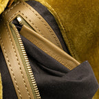 Fendi Zucca Embossed Velvet Baguette Satchel (SHG-TmosbZ)