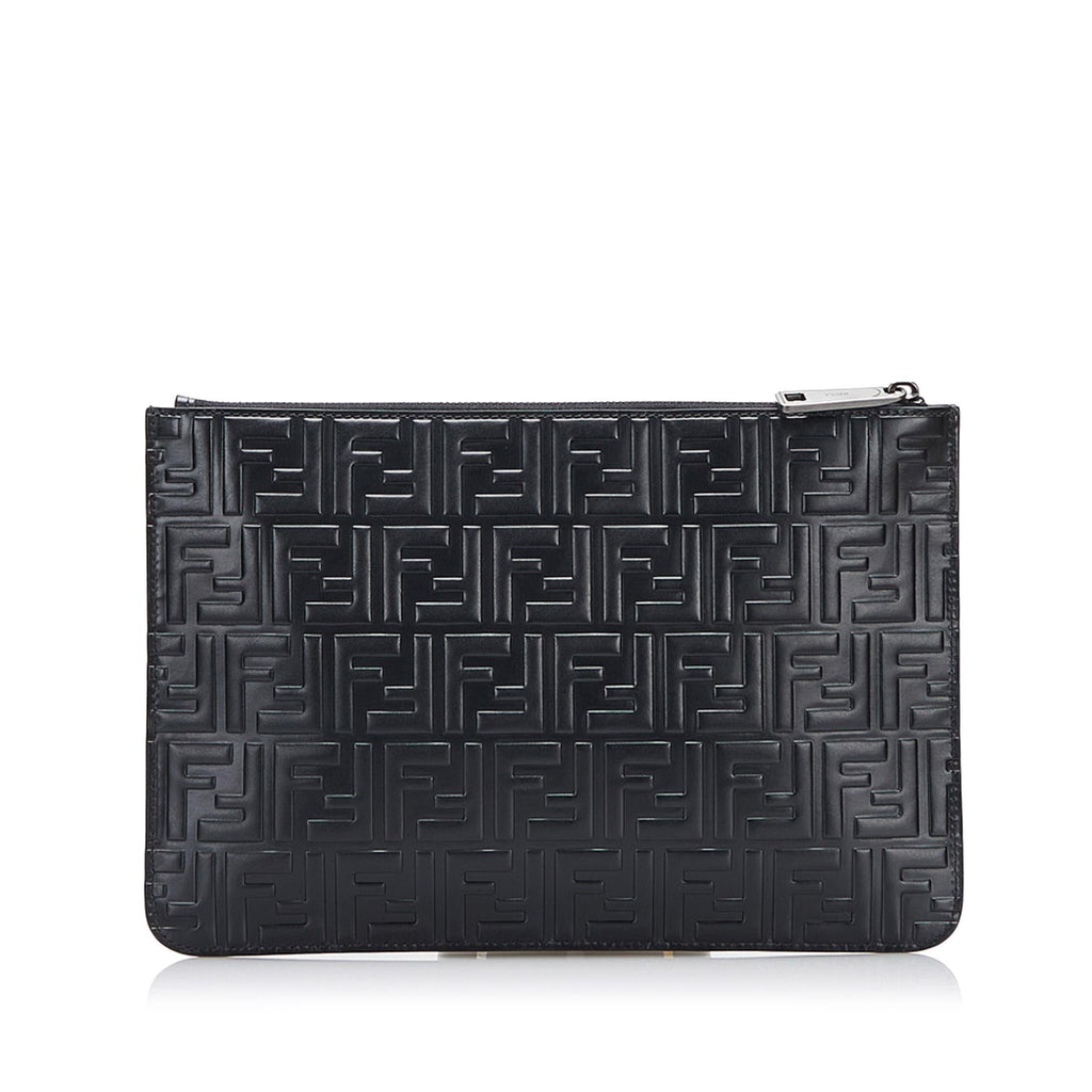 Fendi Zucca Embossed Zip Pouch (SHG-ocVOj7)