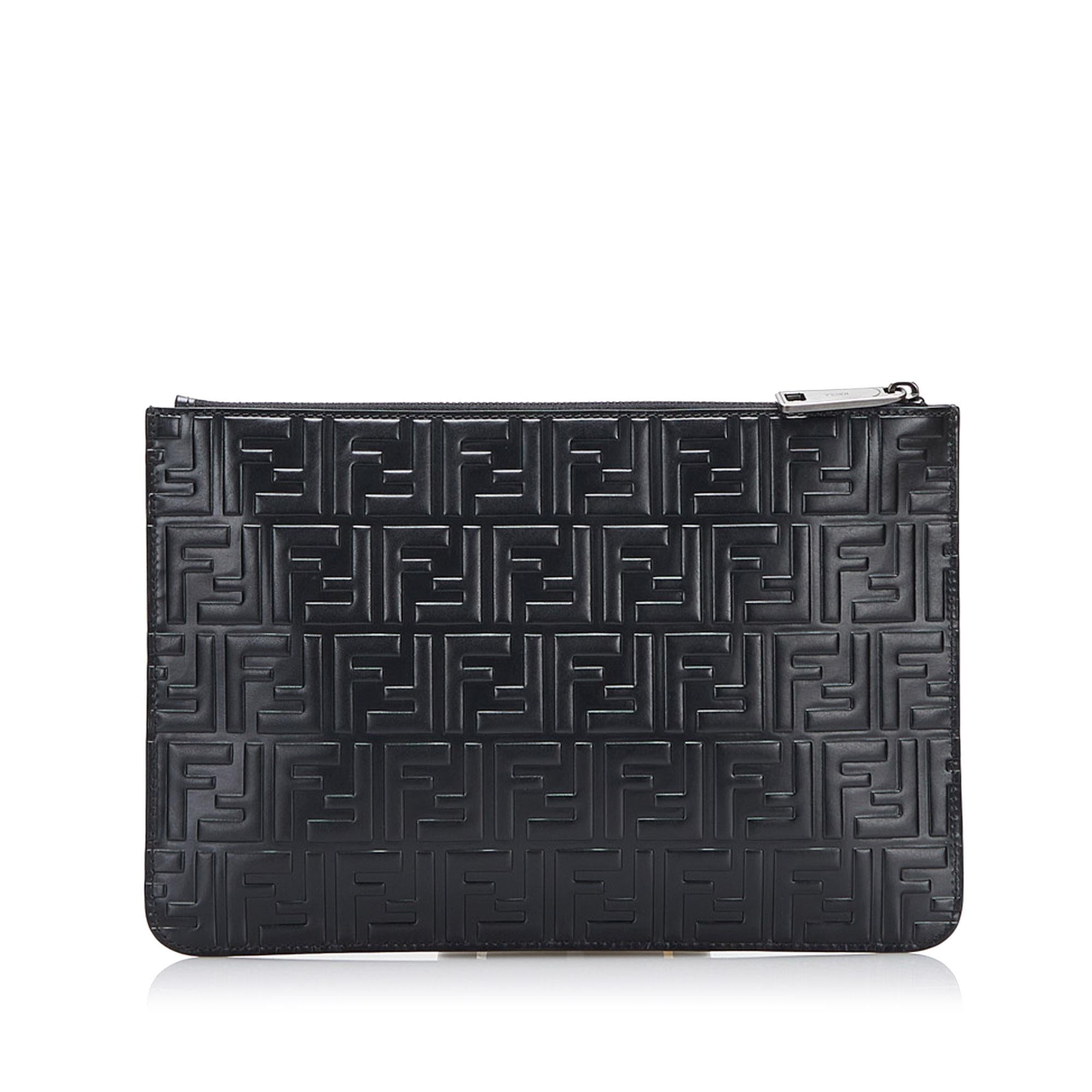Fendi Zucca Embossed Zip Pouch (SHG-ocVOj7)