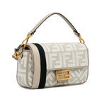 Fendi Zucca Embroidered Baguette Satchel (SHG-8kCI03)