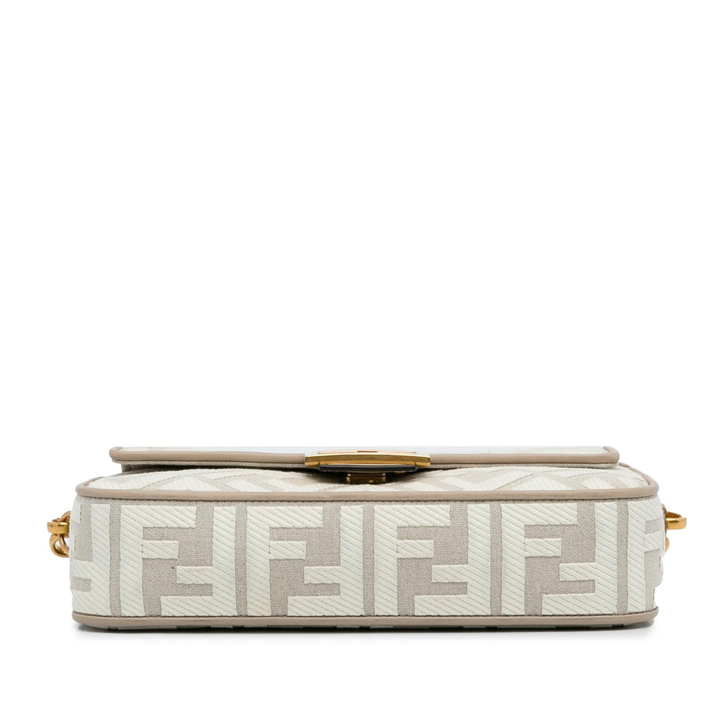 Fendi Zucca Embroidered Baguette Satchel (SHG-8kCI03)